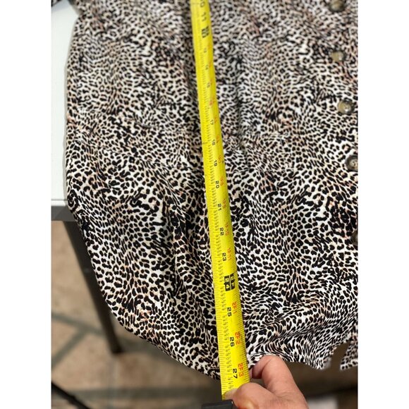 Worthington Womens Leopard Print Button-Front XL - Picture 11 of 14